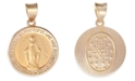 Macy's Miraculous Medal Pendant in 14k Yellow Gold